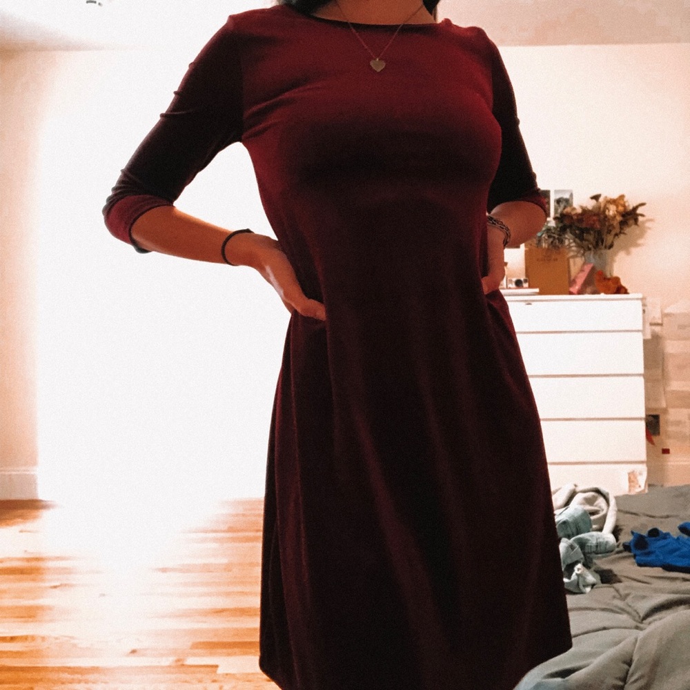 Velvet Dress - Red